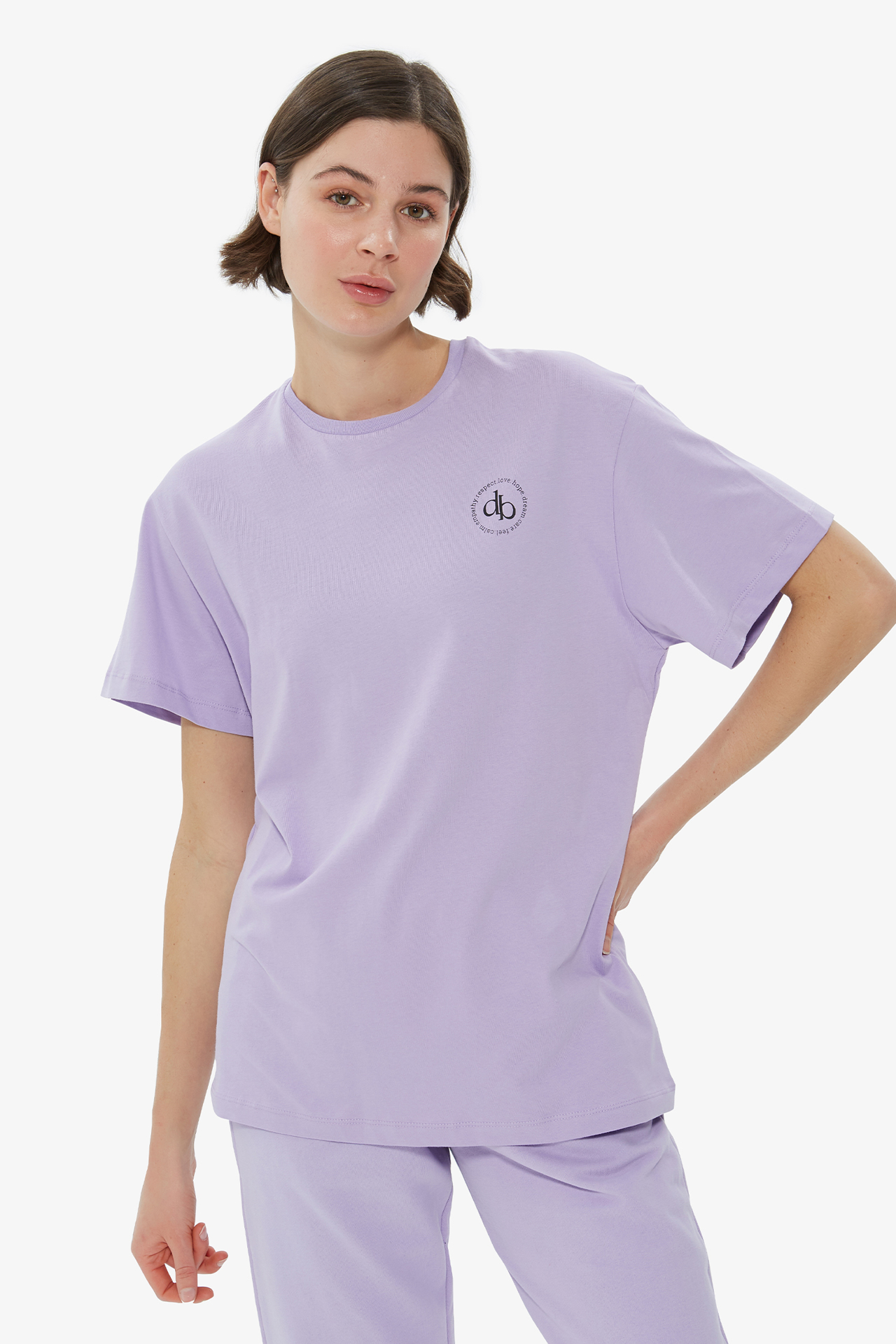 Dahlia Bianca | T-Shirt Pre Tshirt - Printed Lilac 