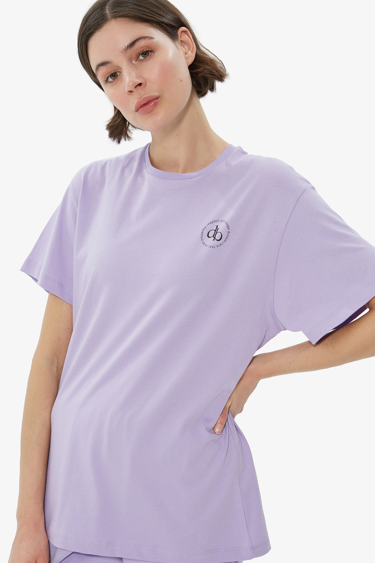 - Dahlia | Lilac - Bianca Tshirt Printed T-Shirt Pre