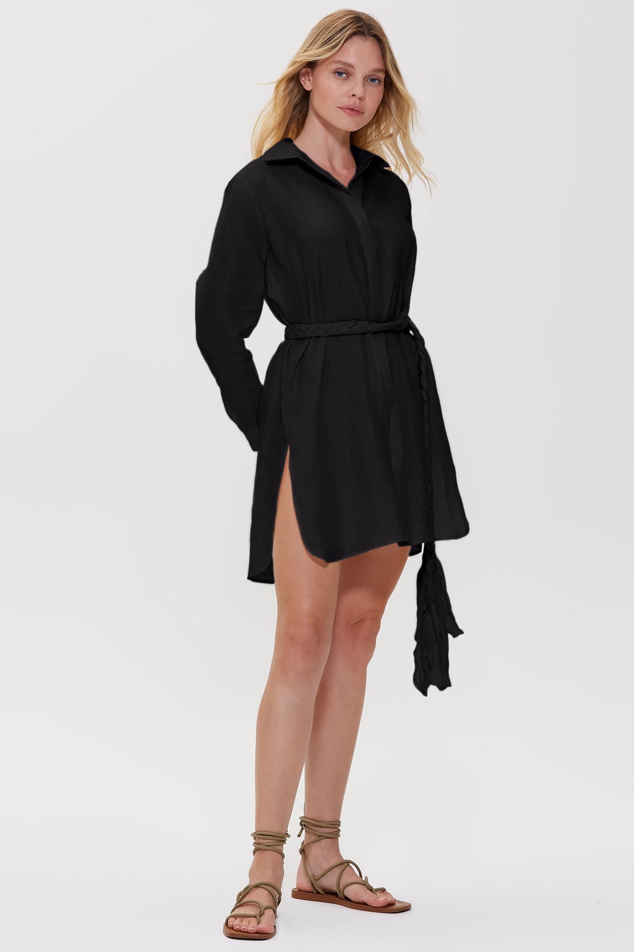 donatella drawstring mini dress