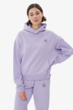 Sweatshirt Lila Kapüşonlu Basic Sweatshirt