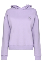 Sweatshirt Lila Kapüşonlu Basic Sweatshirt