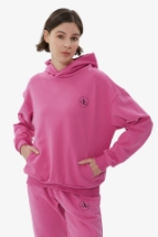 Sweatshirt Pembe Kapüşonlu Basic Sweatshirt