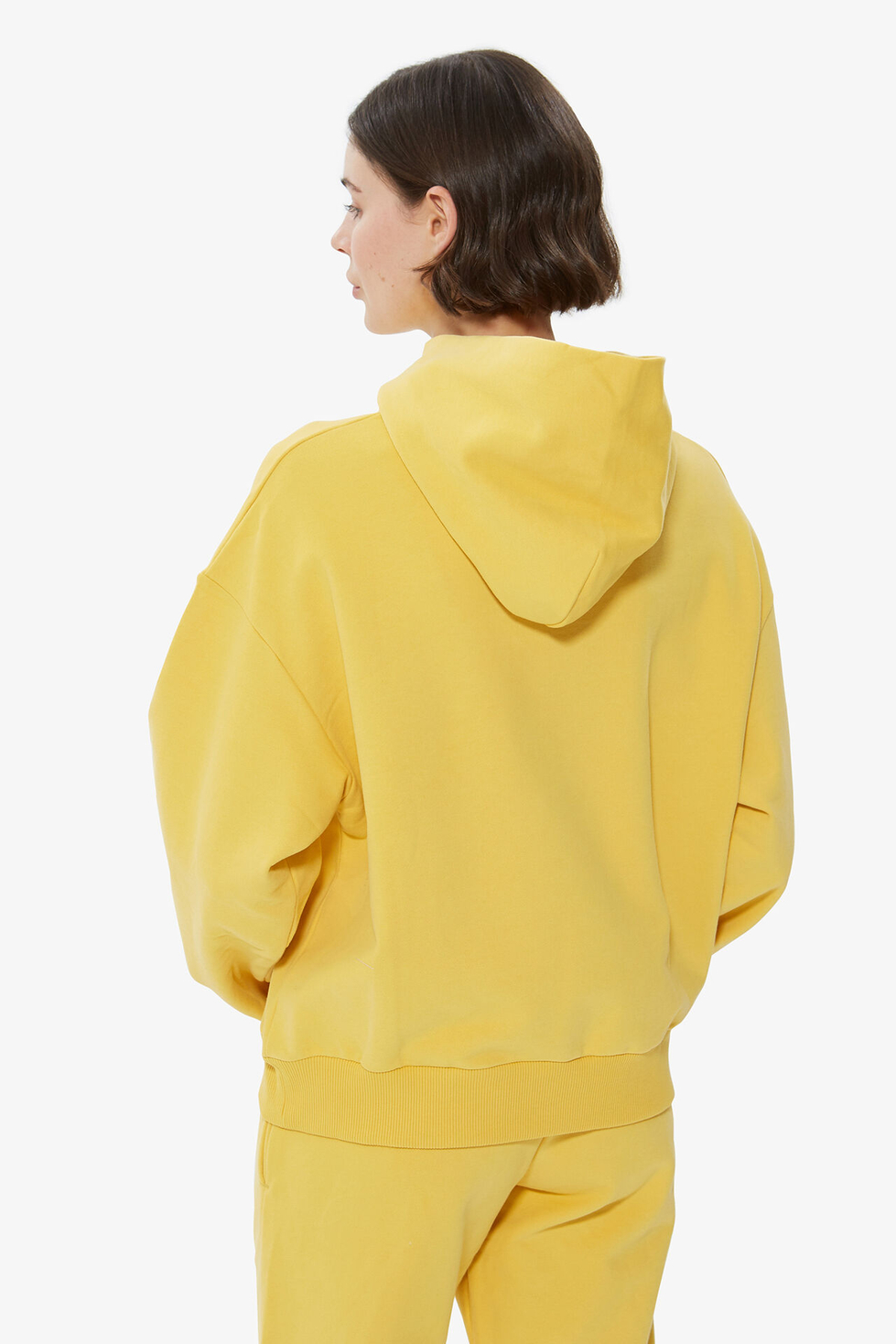 Sweatshirt Sarı Kapüşonlu Basic Sweatshirt