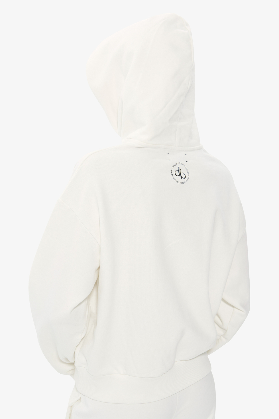 Sweatshirt Beyaz Kapüşonlu Basic Sweatshirt