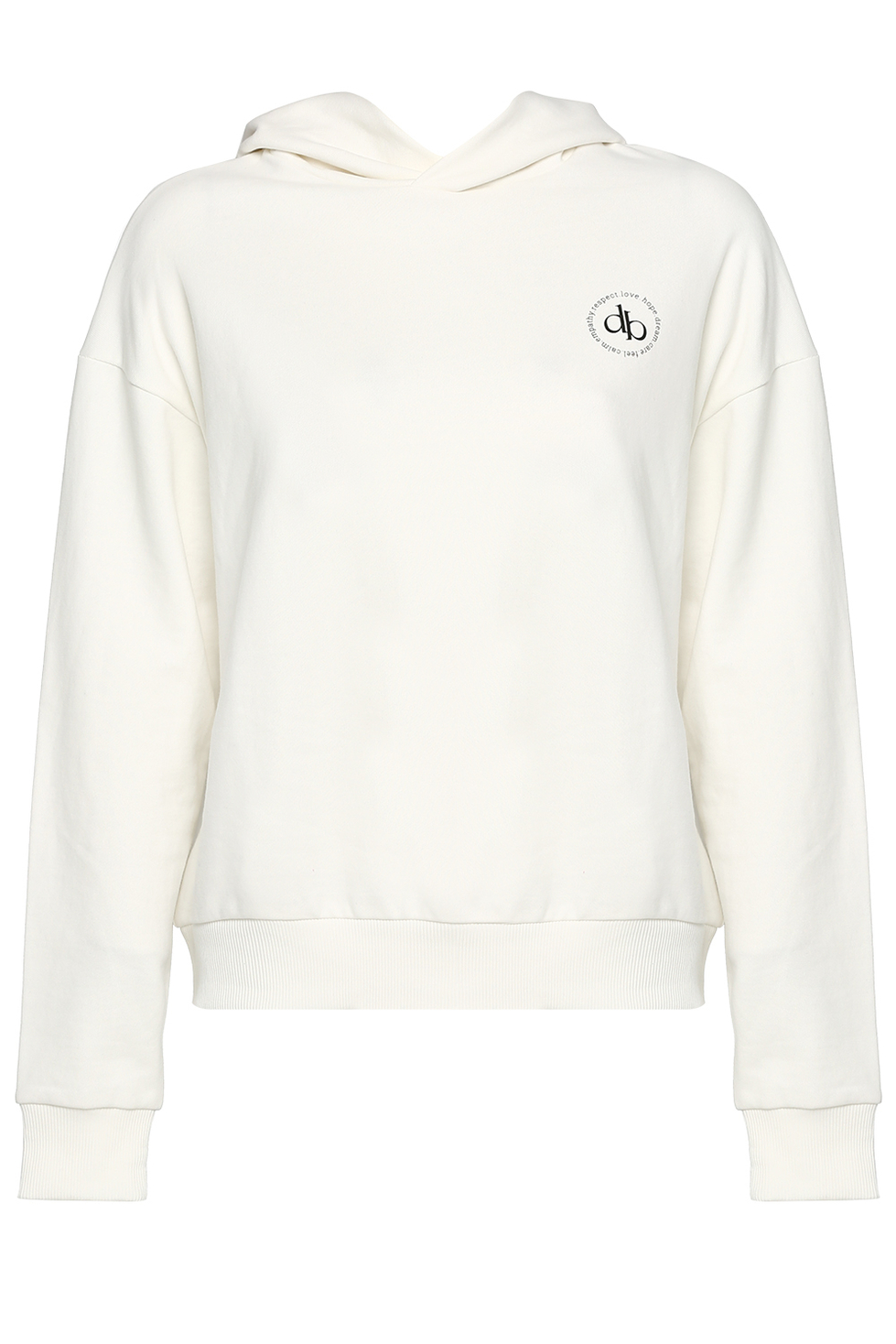 Sweatshirt Beyaz Kapüşonlu Basic Sweatshirt