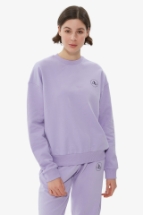 Sweatshirt Lila Bisiklet Yaka Basic Sweatshirt