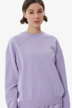 Sweatshirt Lila Bisiklet Yaka Basic Sweatshirt