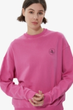 Sweatshirt Pembe Bisiklet Yaka Basic Sweatshirt