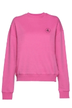 Sweatshirt Pembe Bisiklet Yaka Basic Sweatshirt