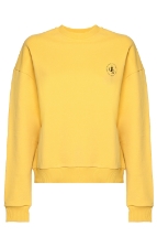 Sweatshirt Sarı Bisiklet Yaka Basic Sweatshirt