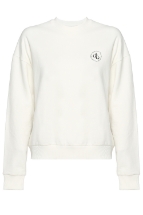 Sweatshirt Beyaz Bisiklet Yaka Basic Sweatshirt