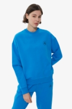 Sweatshirt Mavi Bisiklet Yaka Basic Sweatshirt