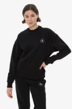 Sweatshirt Siyah Bisiklet Yaka Basic Sweatshirt