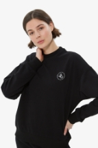 Sweatshirt Siyah Bisiklet Yaka Basic Sweatshirt