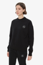 Sweatshirt Siyah Bisiklet Yaka Basic Sweatshirt