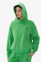 Sweatshirt Yeşil Kapüşonlu Basic Sweatshirt