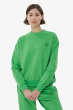 Sweatshirt Yeşil Bisiklet Yaka Basic Sweatshirt