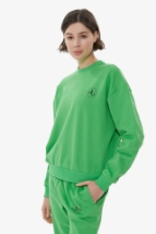 Sweatshirt Yeşil Bisiklet Yaka Basic Sweatshirt