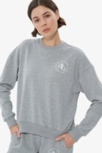 Sweatshirt Gri Bisiklet Yaka Basic Sweatshirt