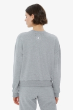 Sweatshirt Gri Bisiklet Yaka Basic Sweatshirt