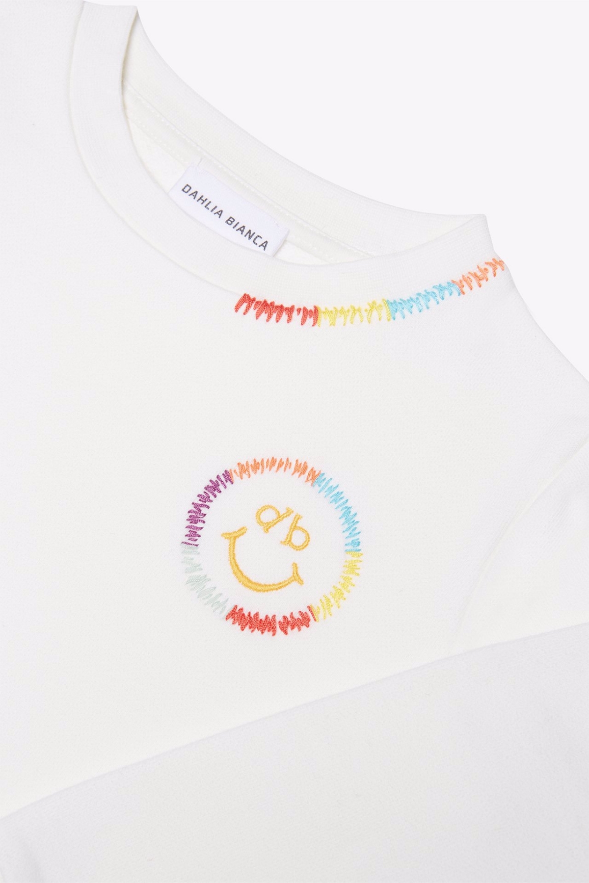 Sweatshirt Gülen Yüz Nakışlı Sweatshirt
